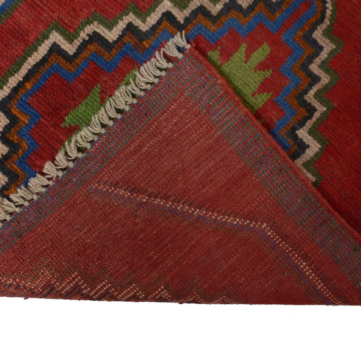 Afghan Baluchi Rug 2' 7" x 9' 8" Hand-Knotted | No. AL47134