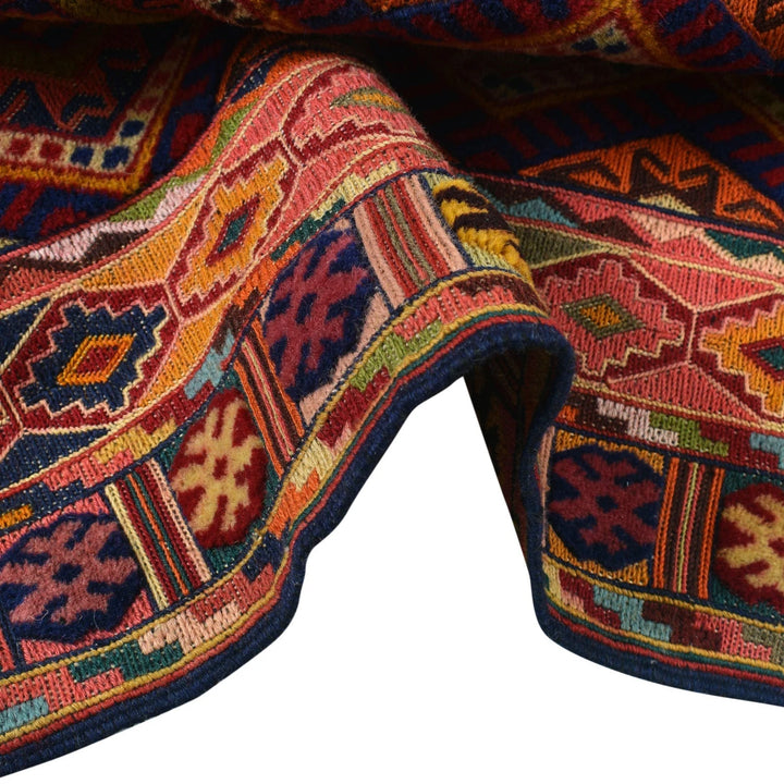 Afghan Kilim Rug 4' 9" x 5' 5" Flat-Weave | No. AL47168