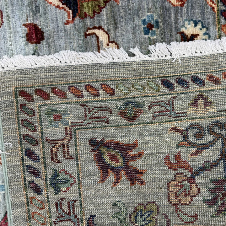 Blue Afghan Sultani Rug 5' 8" x 8' 0" Hand-Knotted | No. AL47171
