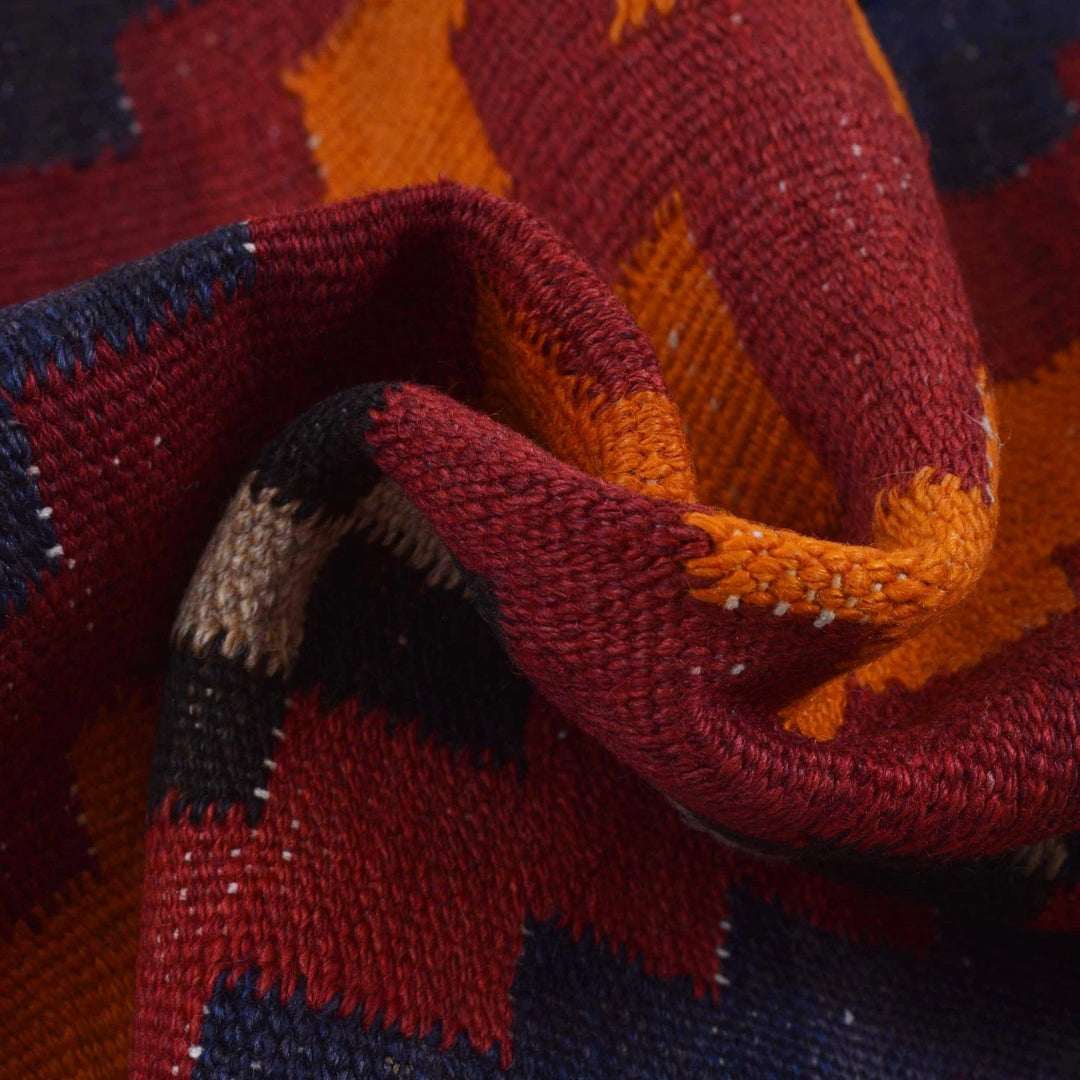 Afghan Kilim Rug 7' 2" x 9' 11" Flat-Weave | No. AL47214