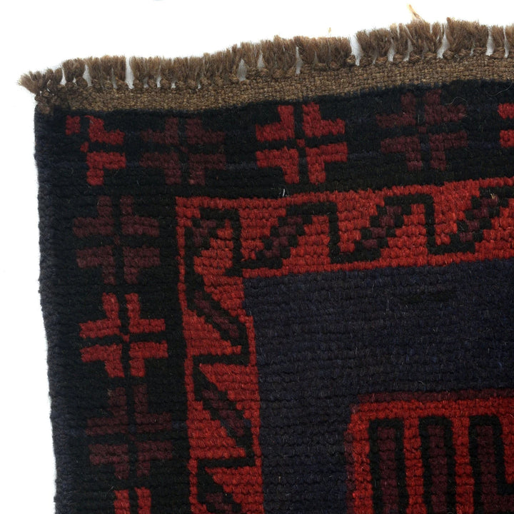 Afghan Baluchi Rug 3' 11" x 6' 5" Hand-Knotted | No. AL47351