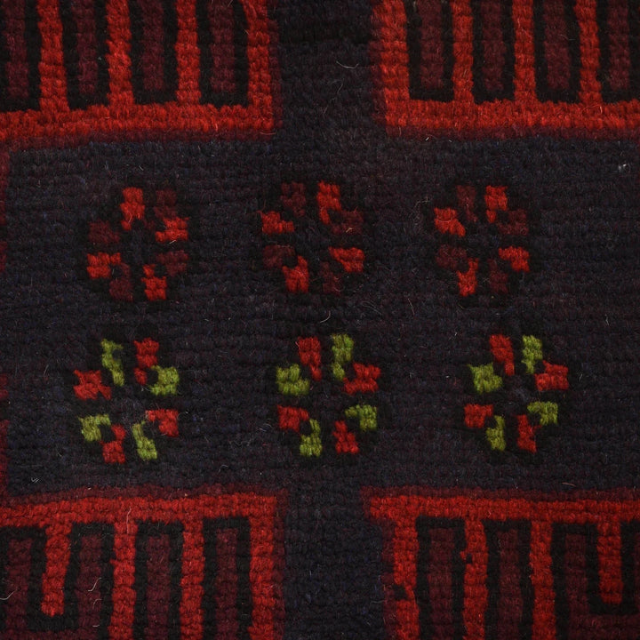 Afghan Baluchi Rug 3' 11" x 6' 5" Hand-Knotted | No. AL47351