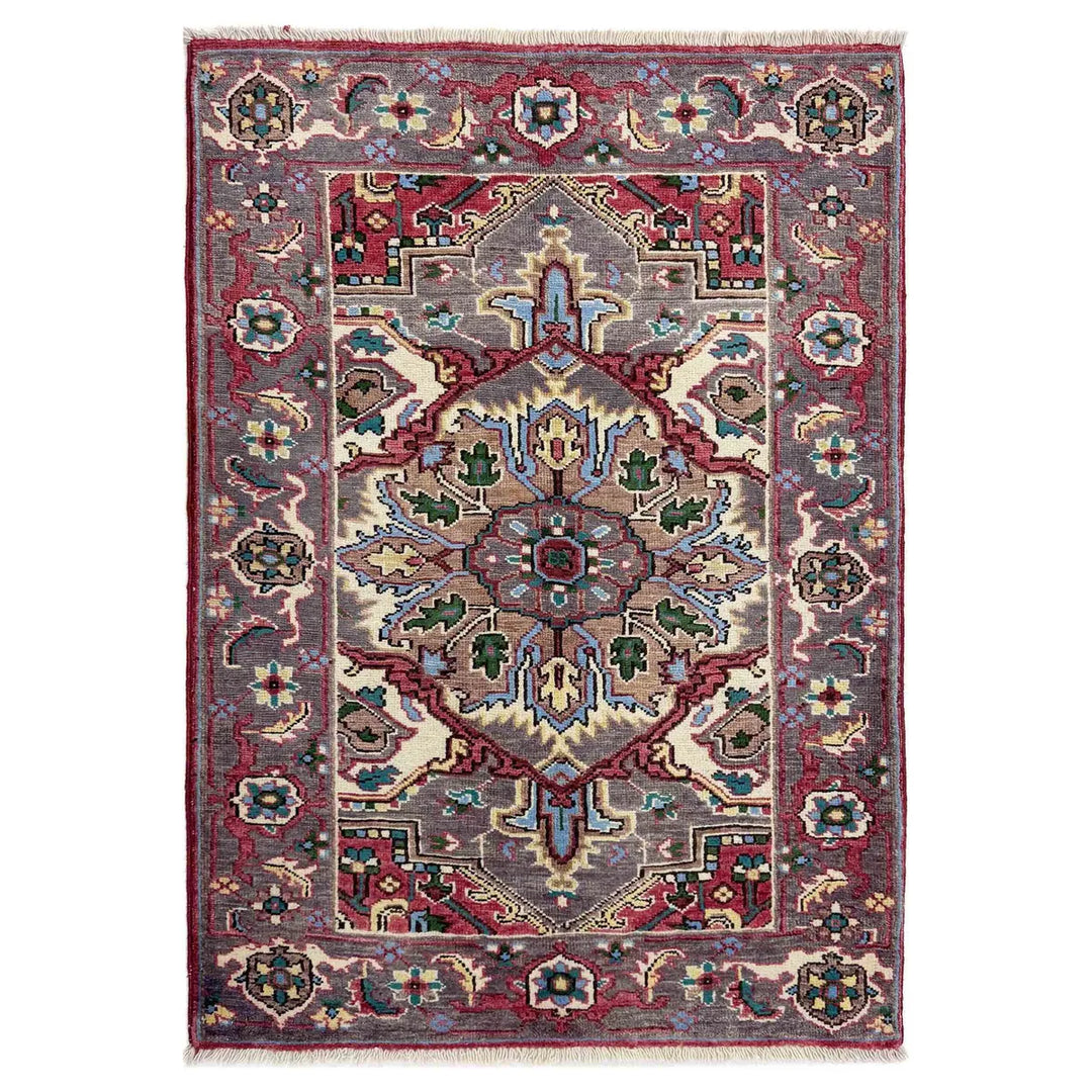 Afghan Heriz Rug 2' 8" x 4' 0" Hand-Knotted | No. AL47414
