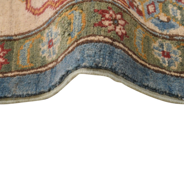 Blue Afghan Kazak Rug 6' 7" x 9' 3" Hand-Knotted | No. AL47435