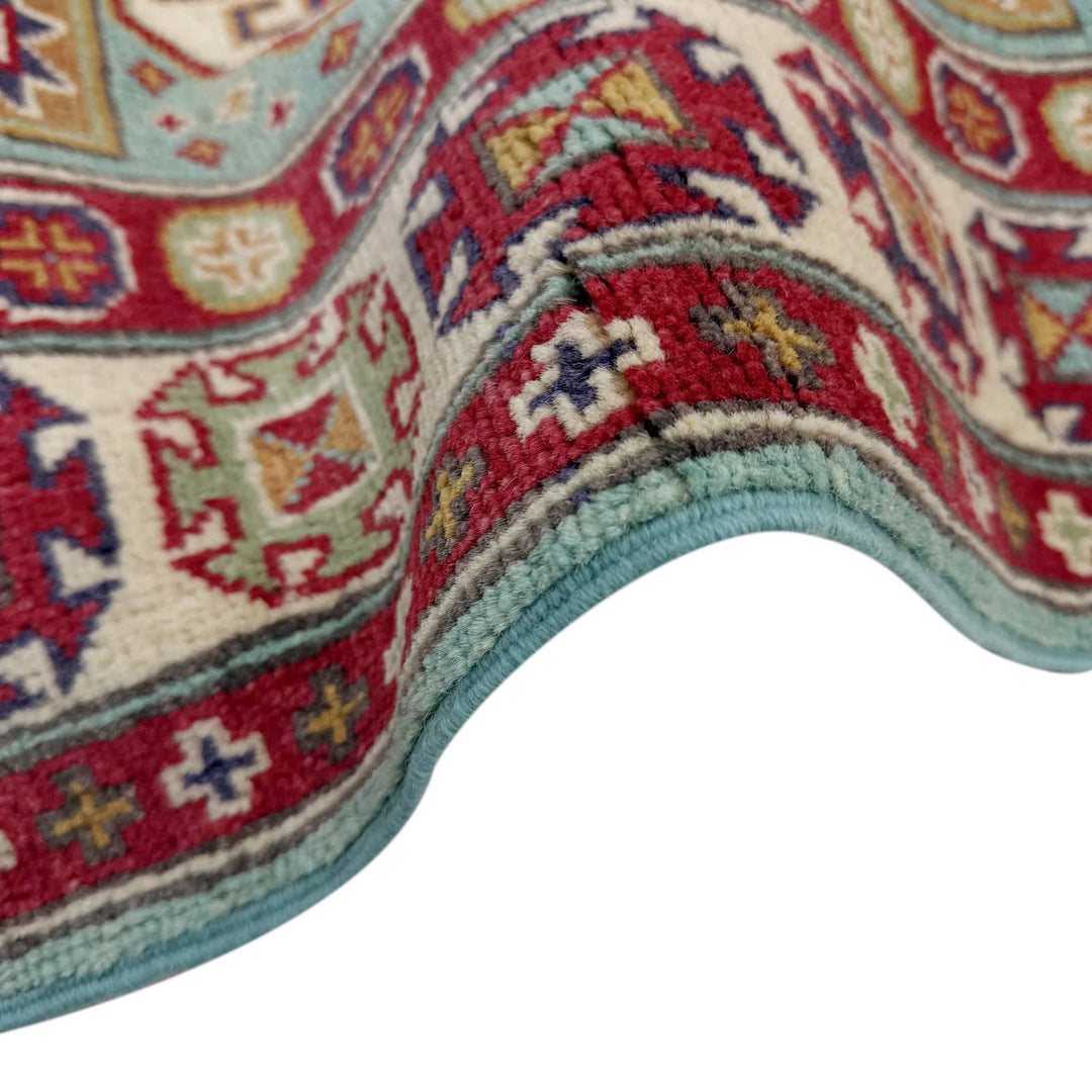 Gray Afghan Kazak Rug 2' 7" x 9' 9" Hand-Knotted | No. AL47451