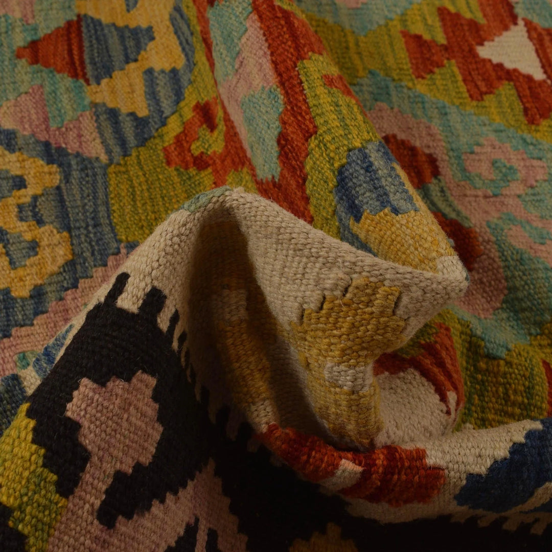 Afghan Kilim Rug 5' 3" x 6' 7" Flat-Weave | No. AL47485
