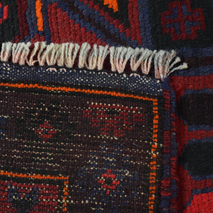 Red Afghan Prayer Rug 2' 9" x 4' 6" Hand-Knotted | No. AL47500