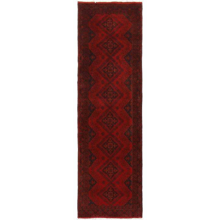 Red Afghan Khal Mohammadi Rug 2' 6" x 9' 6" Hand-Knotted | No. AL47607