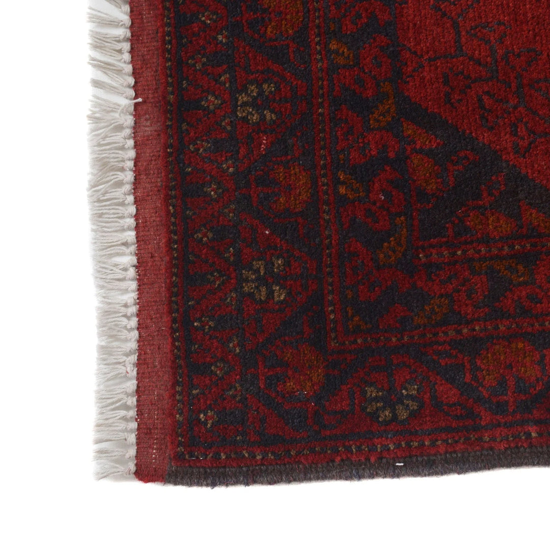 Red Afghan Khal Mohammadi Rug 2' 6" x 9' 6" Hand-Knotted | No. AL47607