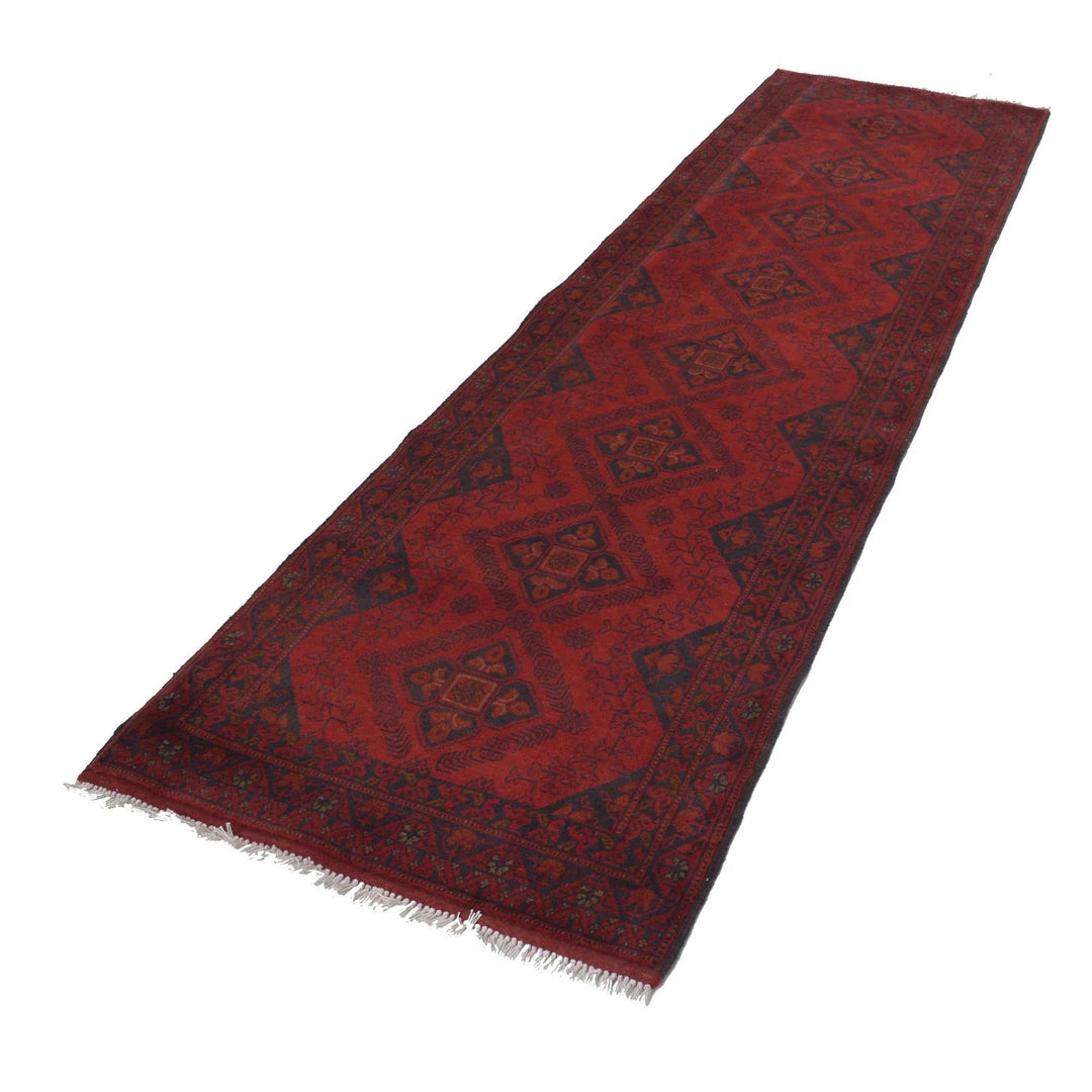 Red Afghan Khal Mohammadi Rug 2' 6" x 9' 6" Hand-Knotted | No. AL47607