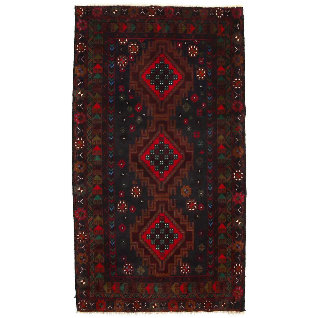 Tribal Baloch Rug 3' 7" x 6' 4" - No. AL47649