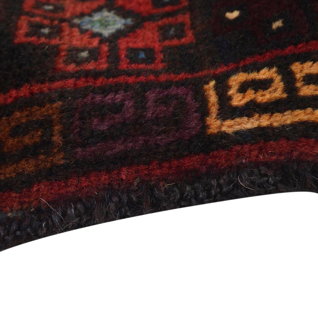 Afghan Baluchi Rug 3' 4" x 4' 10" Hand-Knotted | No. AL47672