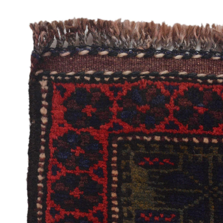 Blue Afghan Baluchi Rug 3' 0" x 4' 10" Hand-Knotted | No. AL47698