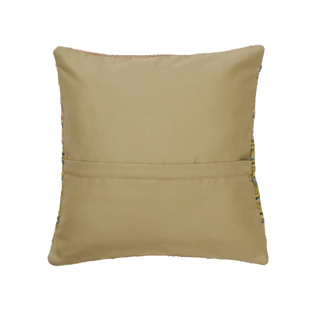Afghan Geometric Cushion 1' 4" x 1' 3" Flat-Weave | No. AL47705
