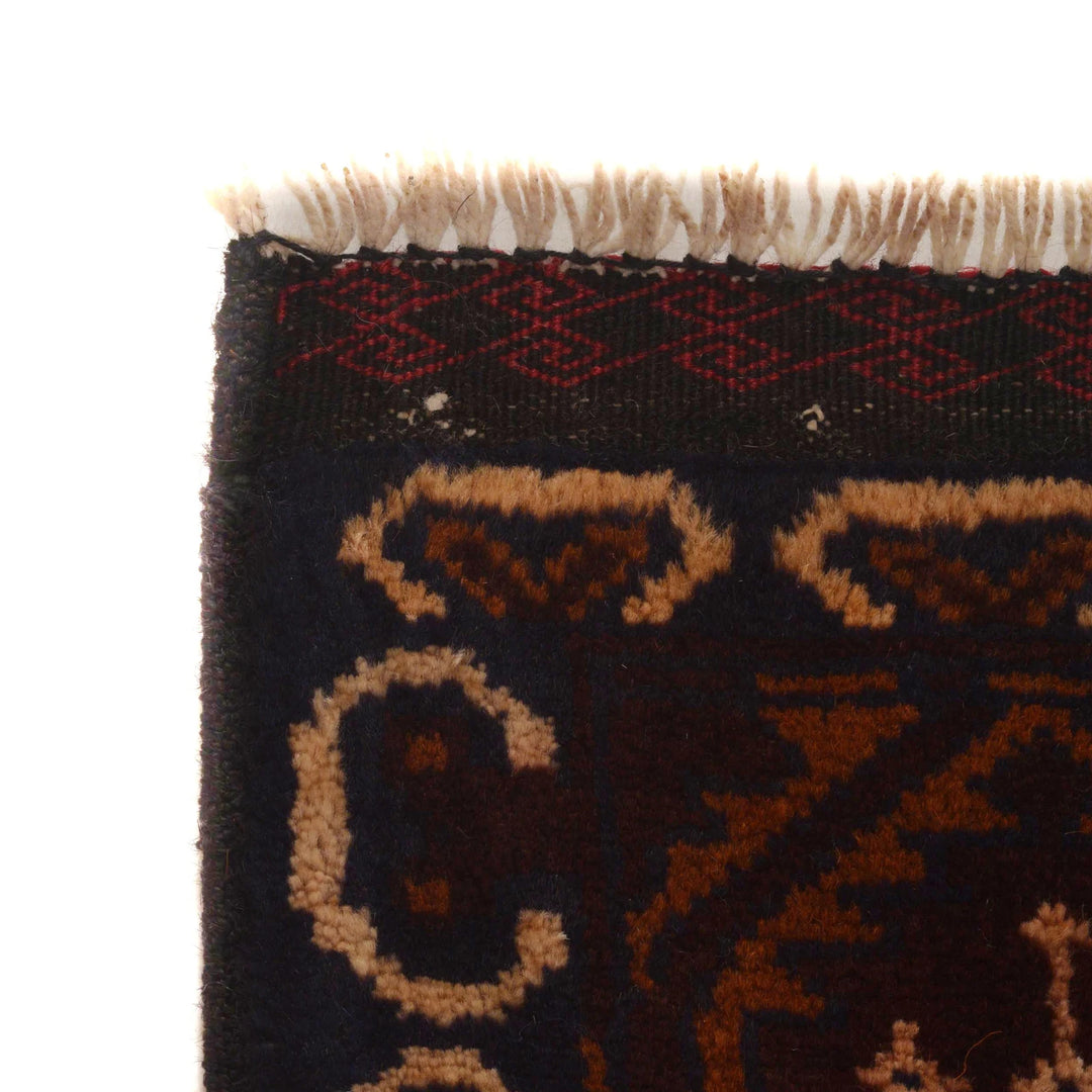 Afghan Baluchi Rug 3' 7" x 5' 9" Hand-Knotted | No. AL47746
