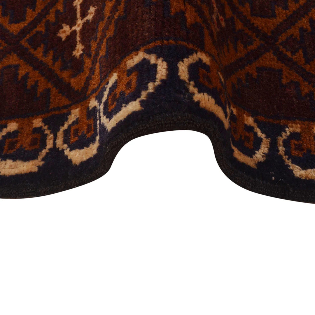 Afghan Baluchi Rug 3' 7" x 5' 9" Hand-Knotted | No. AL47746