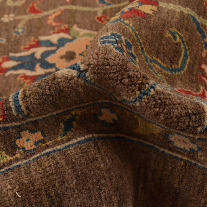 Brown Afghan Sultani Rug 3' 11" x 5' 8" Hand-Knotted | No. AL47754