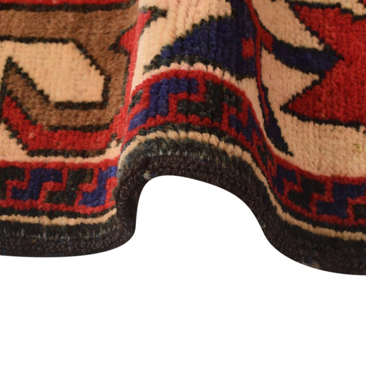 Blue Afghan Baluchi Rug 4' 0" x 5' 8" Hand-Knotted | No. AL47767