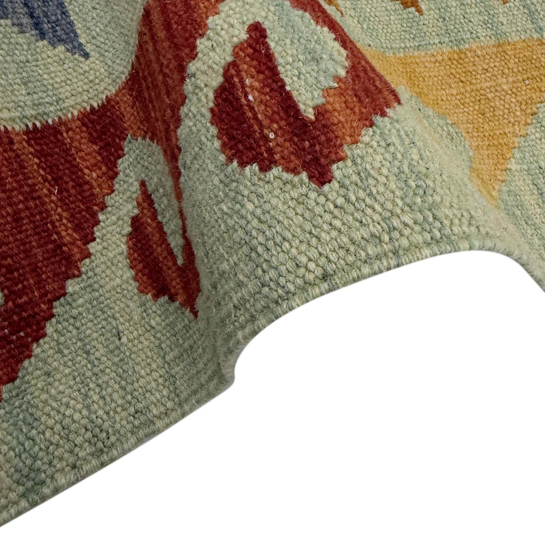 Afghan Vegetable Kilim Rug 2' 7" x 4' 2" Flat-Weave | No. AL477712
