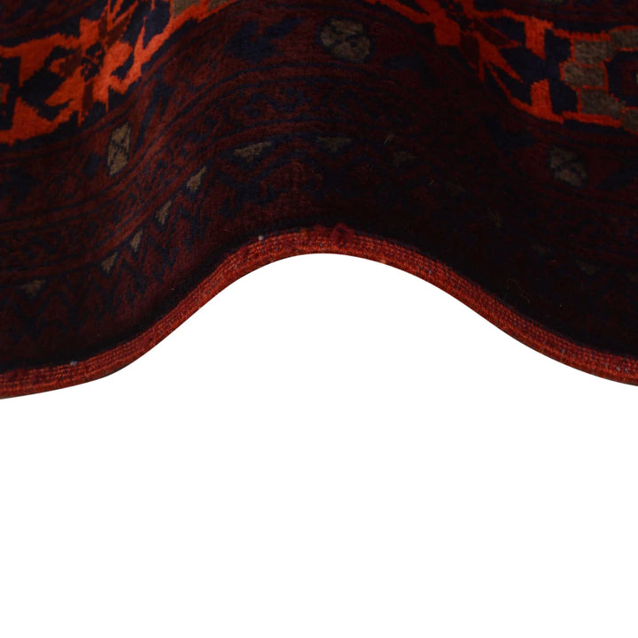 Red Afghan Khal Mohammadi Rug 2' 7" x 8' 5" Hand-Knotted | No. AL47806