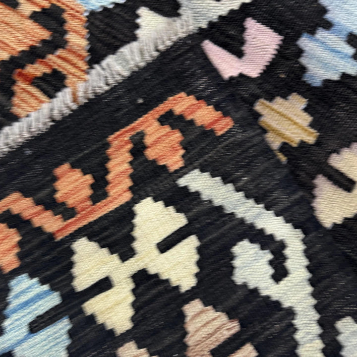 Multicolor Afghan Vegetable Kilim Rug 6' 2" x 8' 3" Flat-Weave | No. AL47949