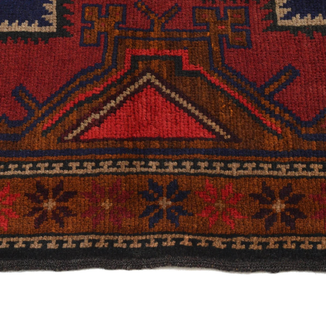 Afghan Baluchi Rug 4' 3" x 6' 7" Hand-Knotted | No. AL47959