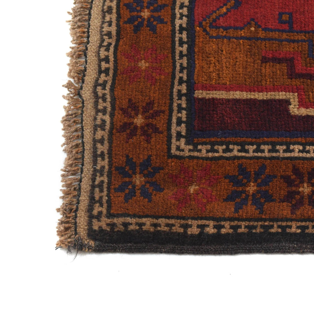 Afghan Baluchi Rug 4' 3" x 6' 7" Hand-Knotted | No. AL47959