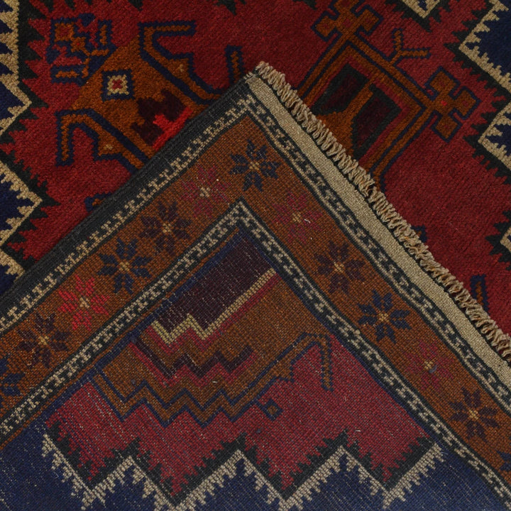 Afghan Baluchi Rug 4' 3" x 6' 7" Hand-Knotted | No. AL47959