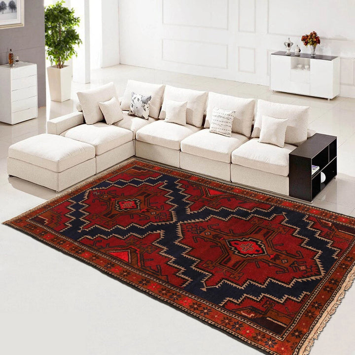 Afghan Baluchi Rug 4' 3" x 6' 7" Hand-Knotted | No. AL47959