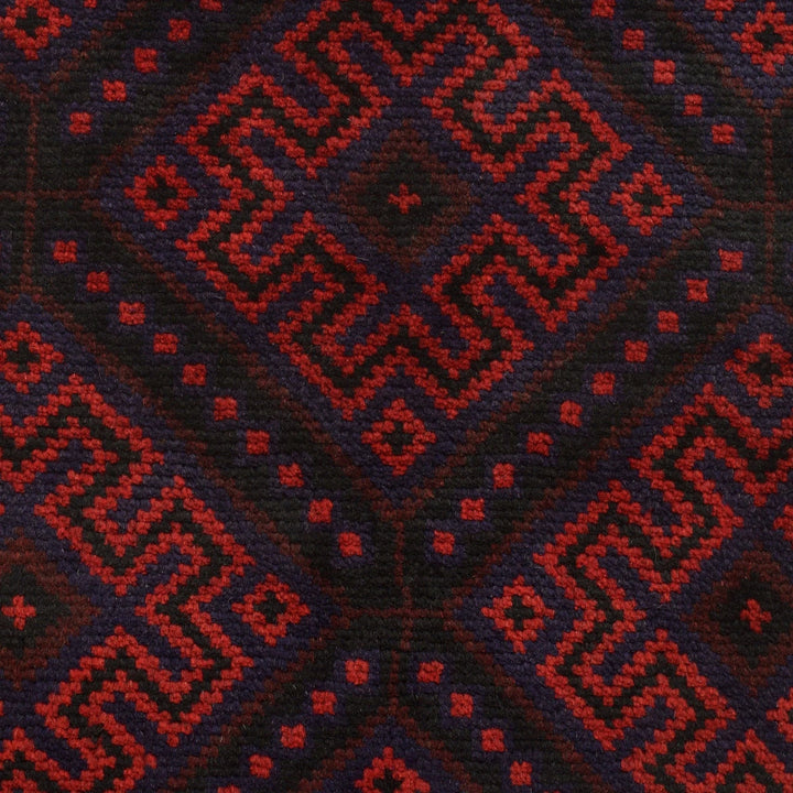 Afghan Baluchi Rug 3' 10" x 5' 9" Hand-Knotted | No. AL47983