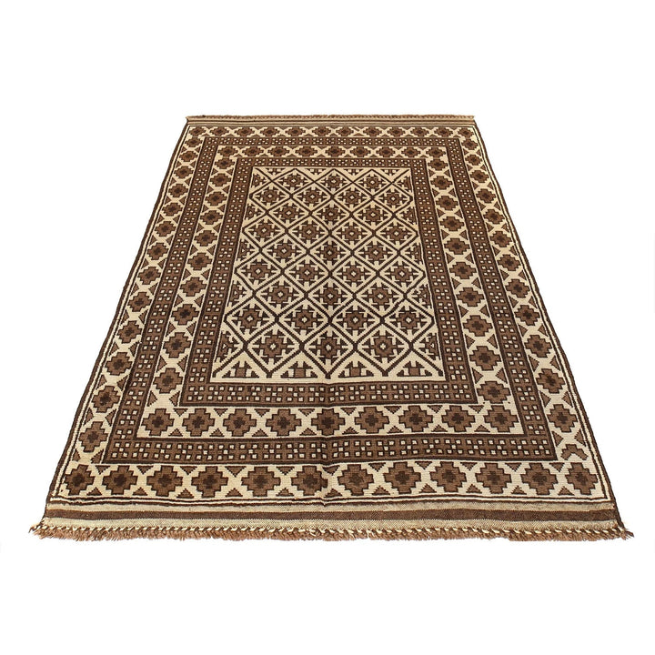Afghan Baluchi Rug 5' 8" x 8' 7" Hand-Knotted | No. AL48045