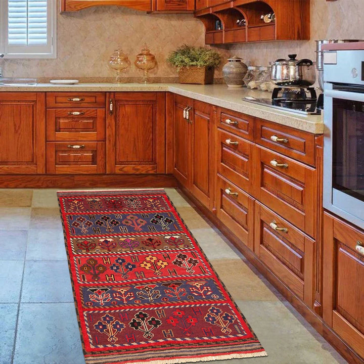 Afghan Baluchi Rug 2' 11" x 5' 0" Hand-Knotted | No. AL48192