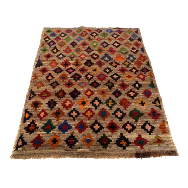 Afghan Baluchi Rug 3' 9" x 5' 9" Hand-Knotted | No. AL48251