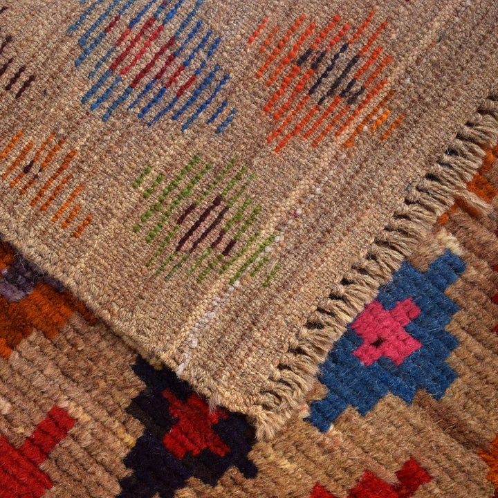 Afghan Baluchi Rug 3' 9" x 5' 9" Hand-Knotted | No. AL48251