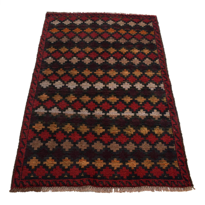 Afghan Baluchi Rug 2' 10" x 4' 5" Hand-Knotted | No. AL48291