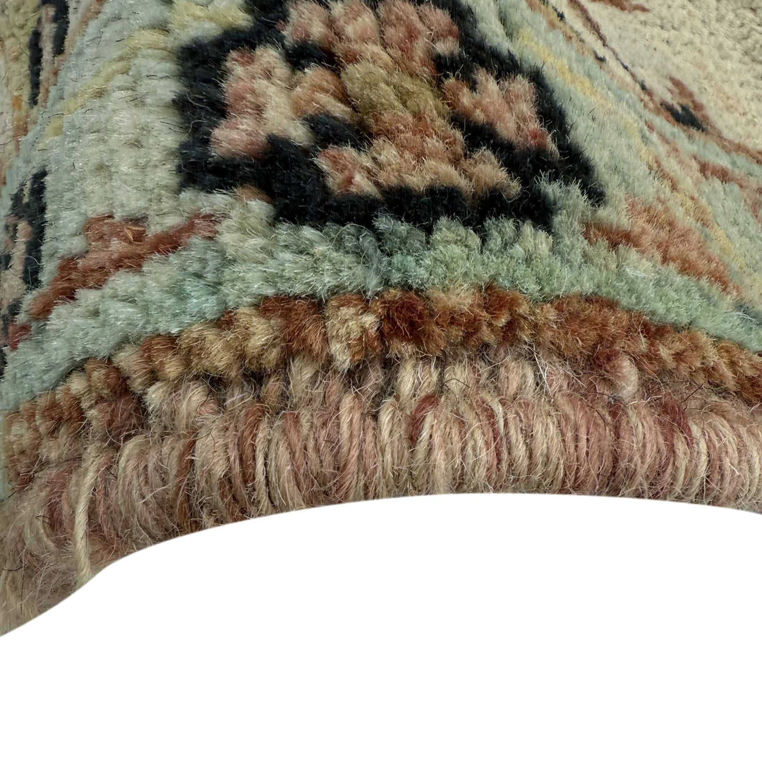 Beige Afghan Oushak Rug 3' 11" x 5' 9" Hand-Knotted | No. AL48342
