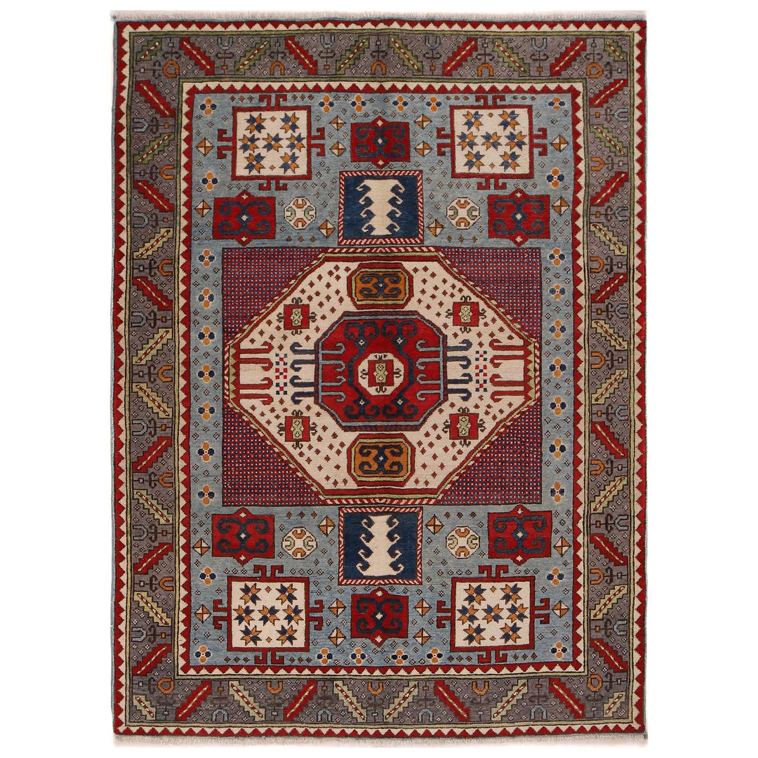 Afghan Mamluk Rug 4' 11" x 6' 7" Hand-Knotted | No. AL48345