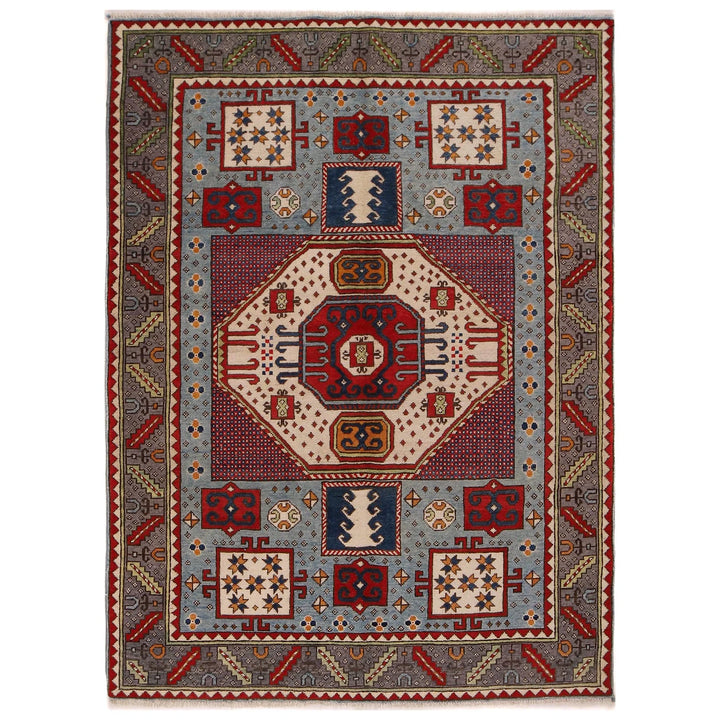 Afghan Mamluk Rug 4' 11" x 6' 7" Hand-Knotted | No. AL48345