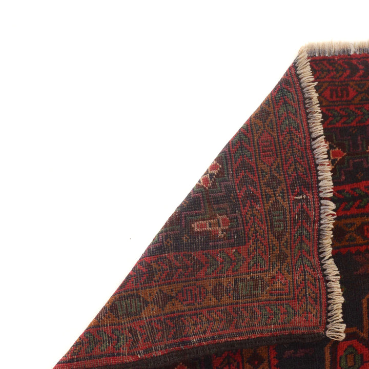 Afghan Baluchi Rug 3' 8" x 6' 2" Hand-Knotted | No. AL48351