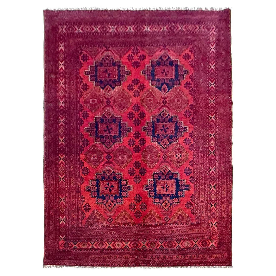 Afghan Khal Mohammadi Rug 6' 8" x 9' 2" Hand-Knotted | No. AL48394