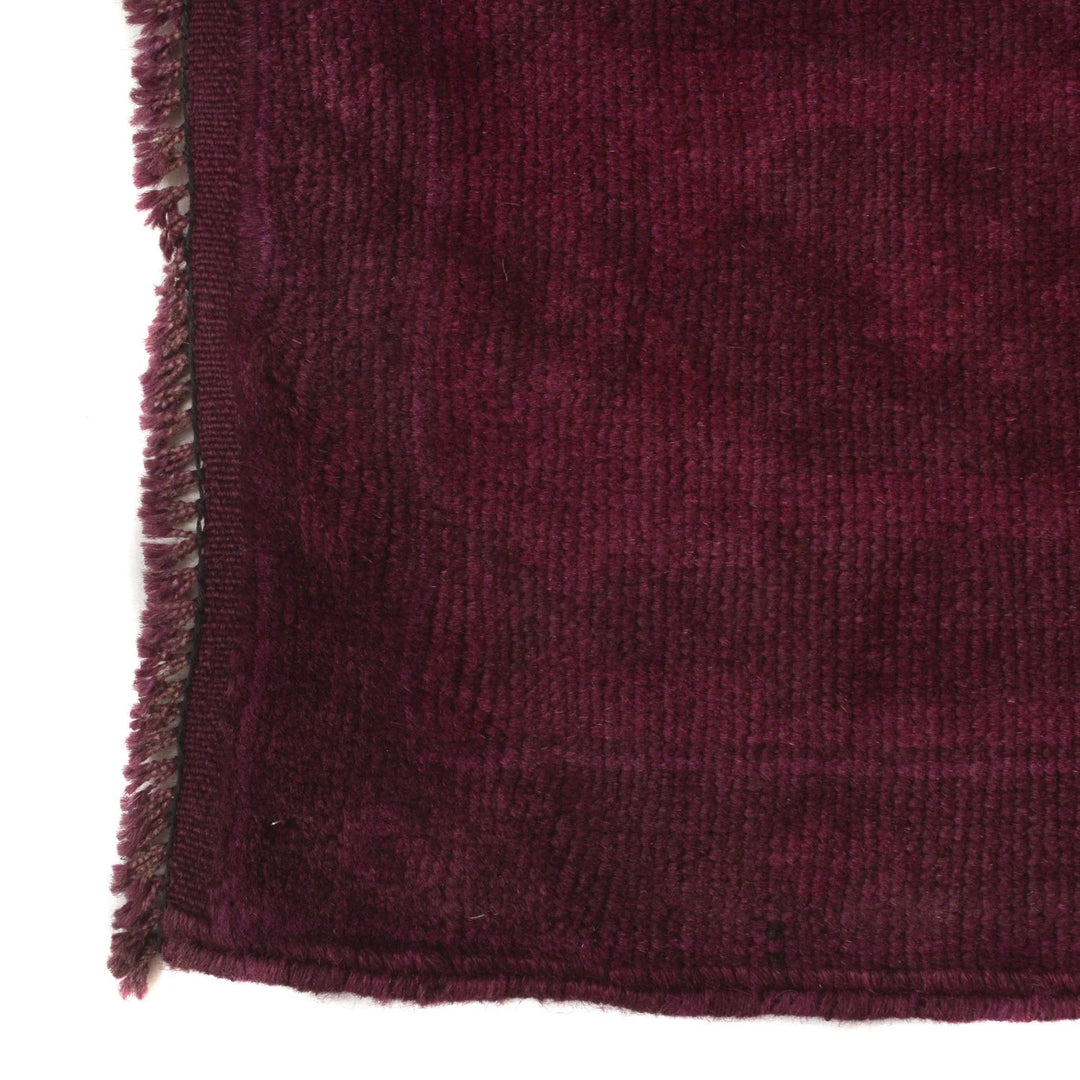 Purple Pakistani Overdye Rug 2'11" x 4'4" Hand-Knotted | No. AL48447