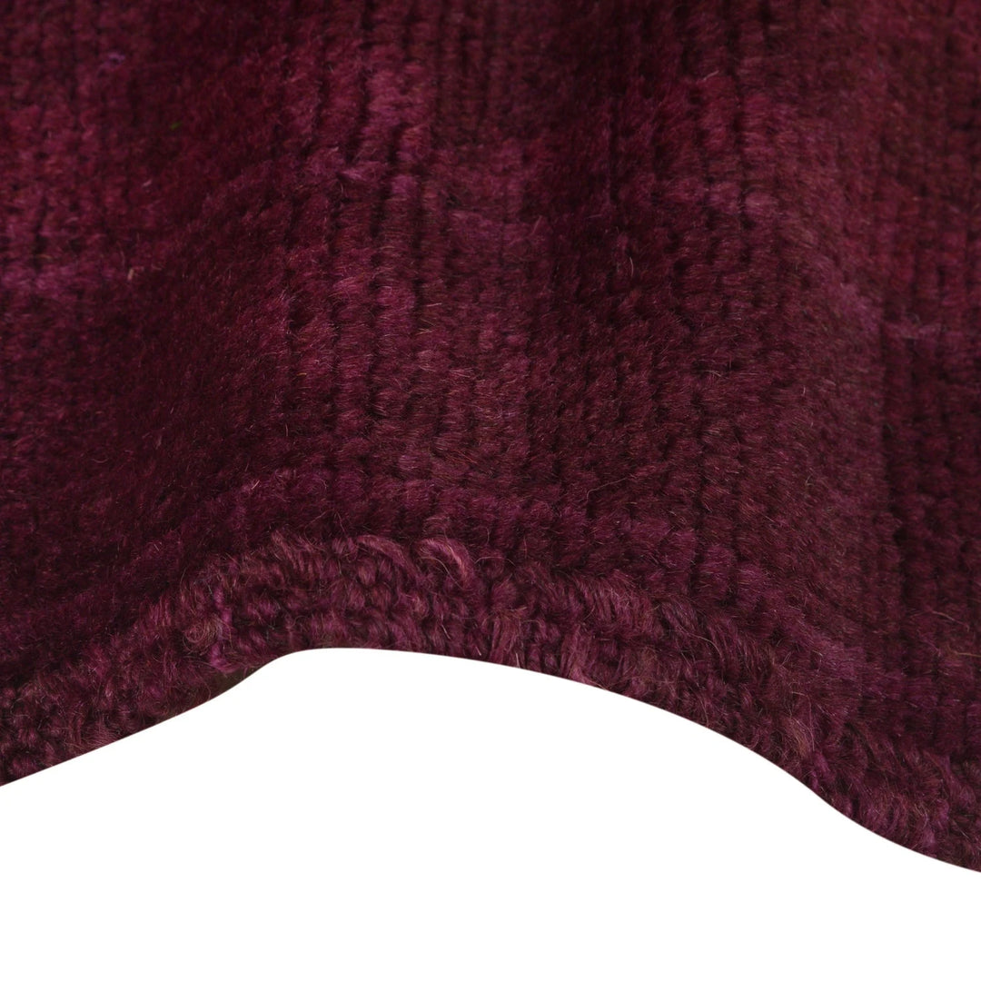 Purple Pakistani Overdye Rug 2'11" x 4'4" Hand-Knotted | No. AL48447