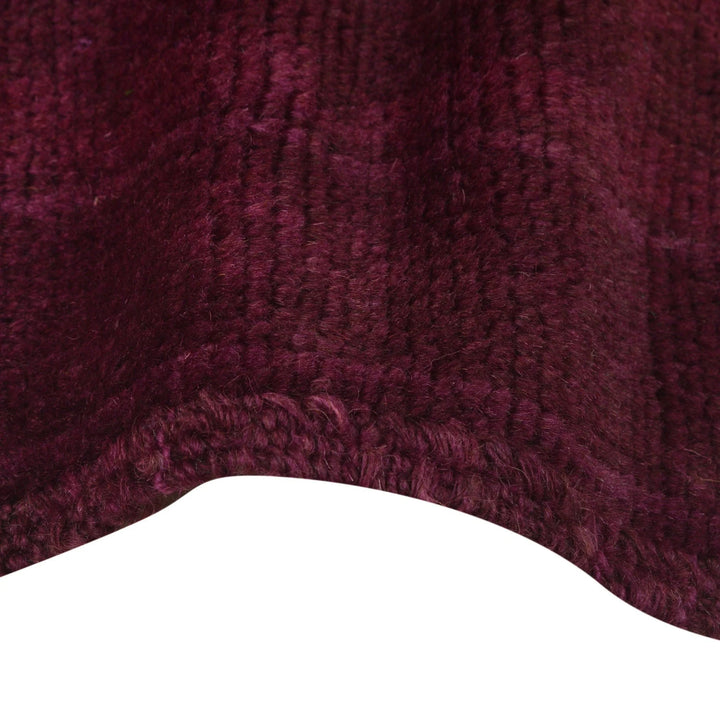 Purple Pakistani Overdye Rug 2'11" x 4'4" Hand-Knotted | No. AL48447