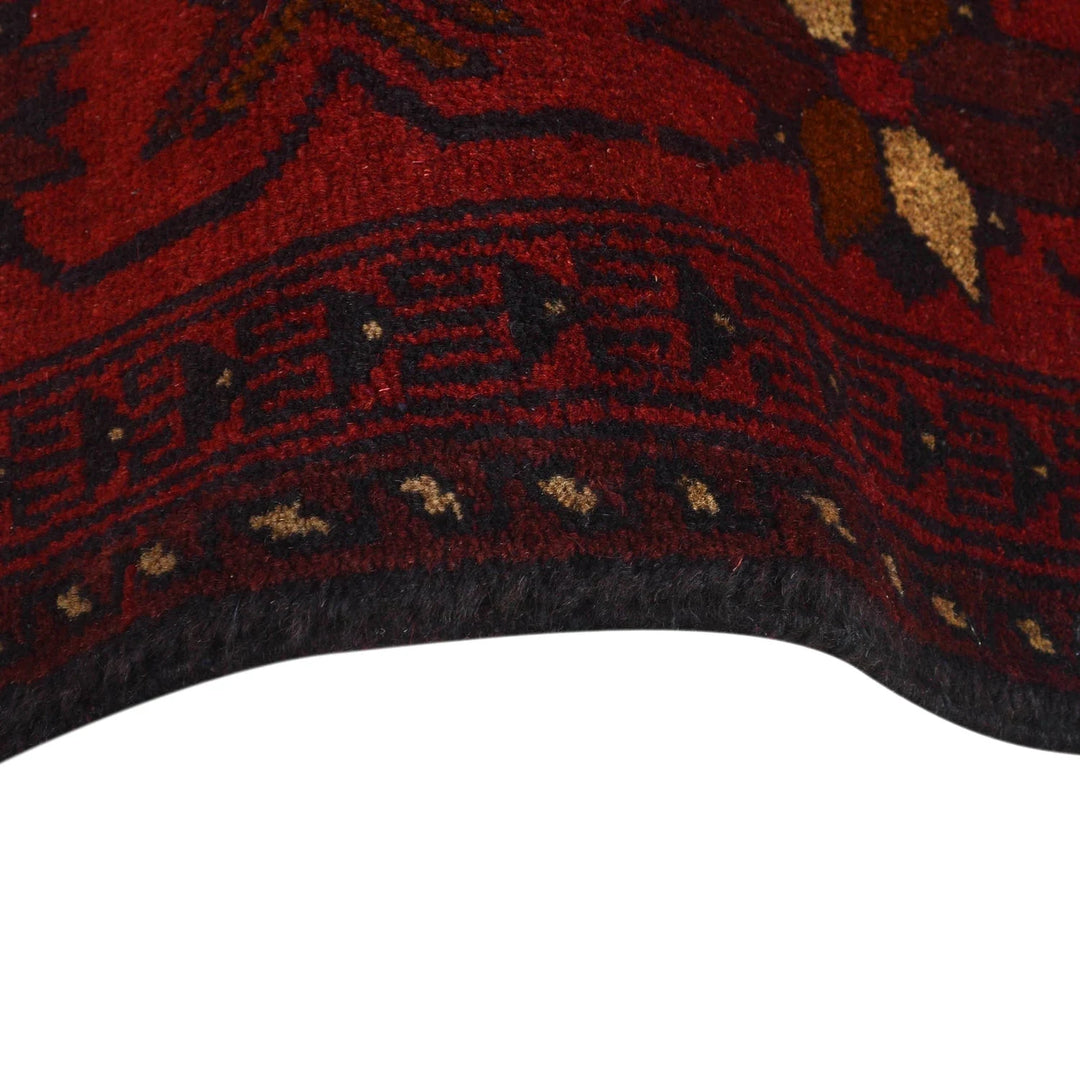 Red Afghan Khal Mohammadi Rug 4' 10" x 6' 3" Hand-Knotted | No. AL48459