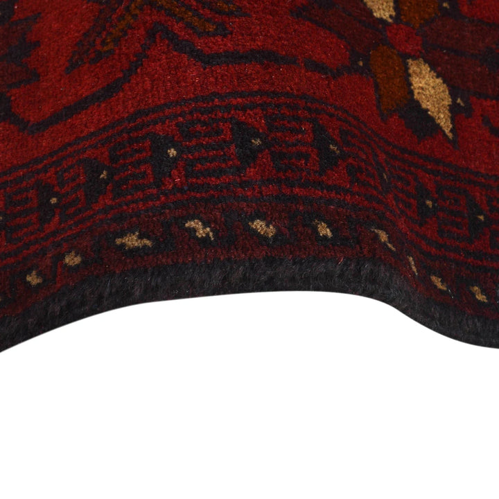 Red Afghan Khal Mohammadi Rug 4' 10" x 6' 3" Hand-Knotted | No. AL48459
