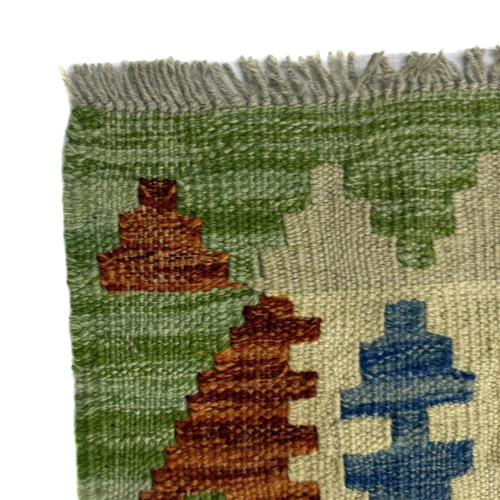 Multicolor Afghan Kilim Rug 6' 0" x 7' 5" Flat-Weave | No. AL48464