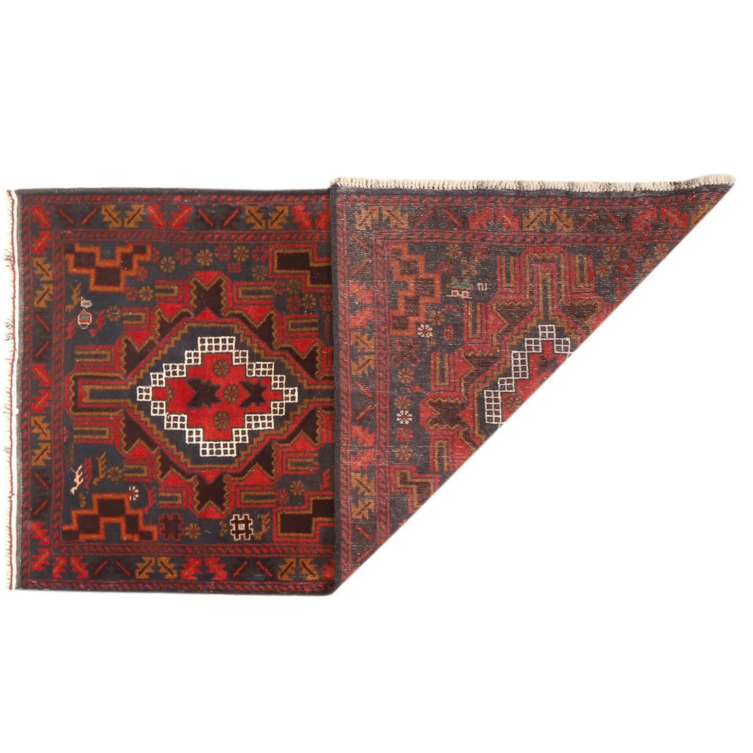 Afghan Baluchi Rug 3' 0" x 5' 3" Hand-Knotted | No. AL48573