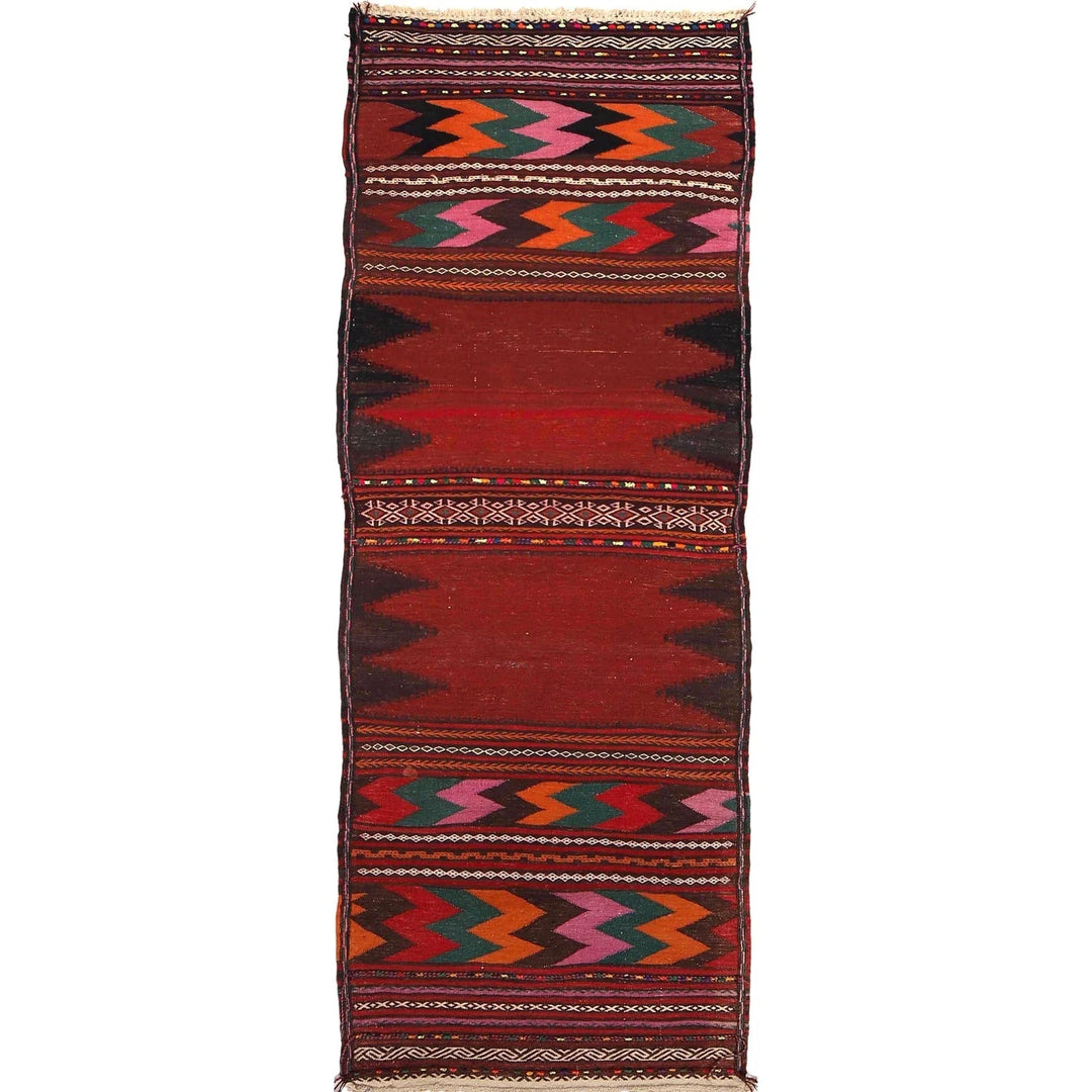 Afghan Table Sheet Runner Rug 2' 3" x 6' 5" Flat-Weave | No. AL48617