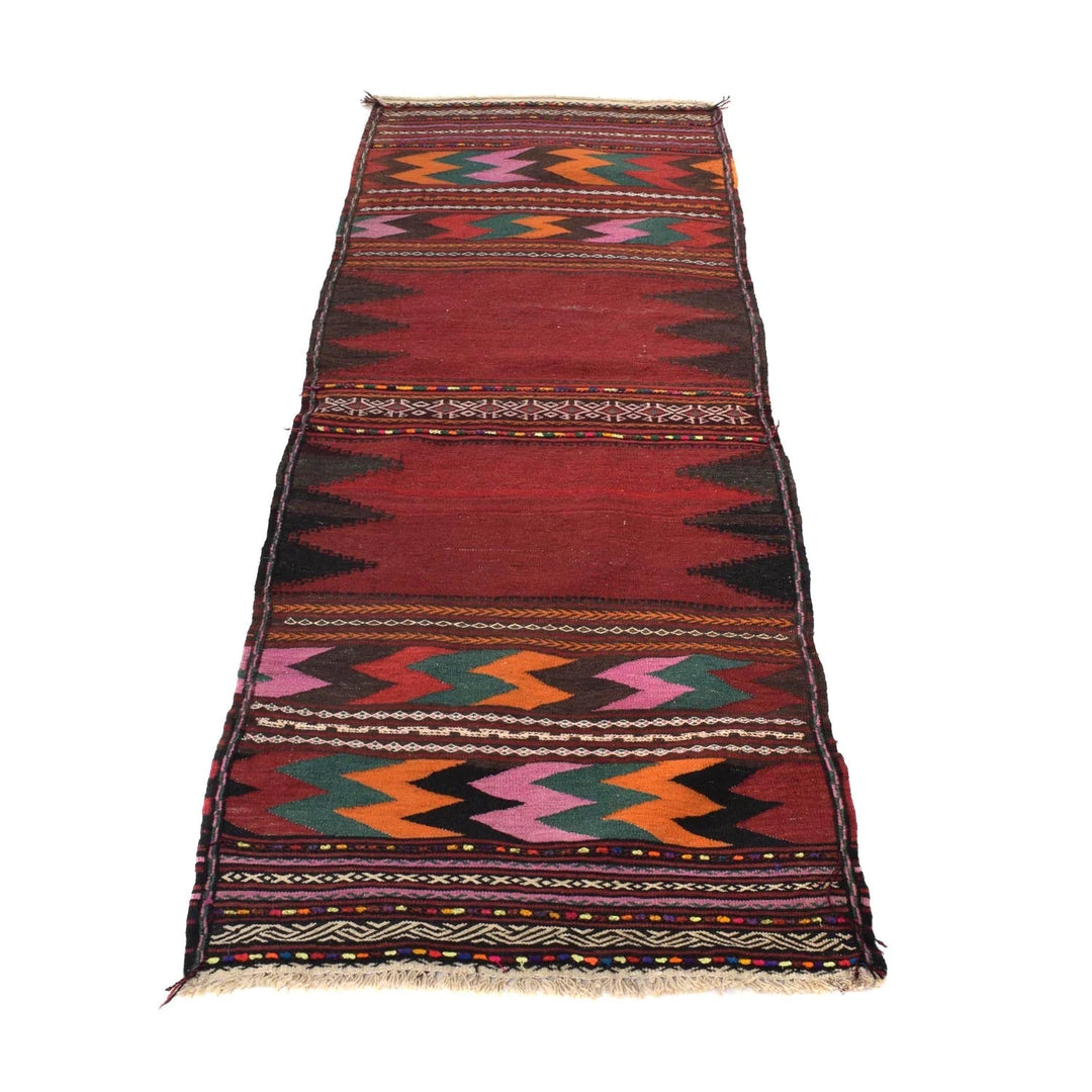 Afghan Table Sheet Runner Rug 2' 3" x 6' 5" Flat-Weave | No. AL48617