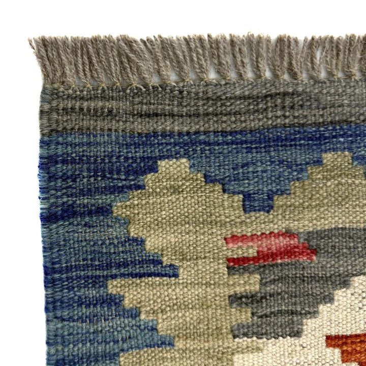Afghan Vegetable Kilim Rug 2' 7" x 4' 3" Flat-Weave | No. AL486761